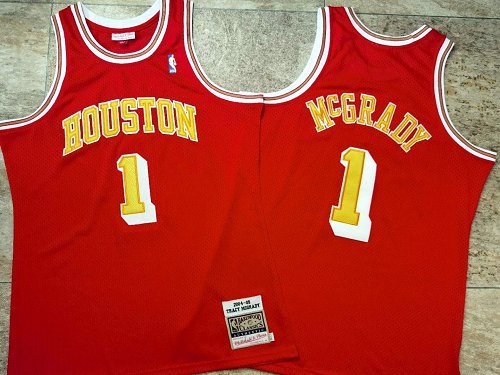 Men Houston Rockets #1 McGrady red Game NBA Nike Jerseys Print